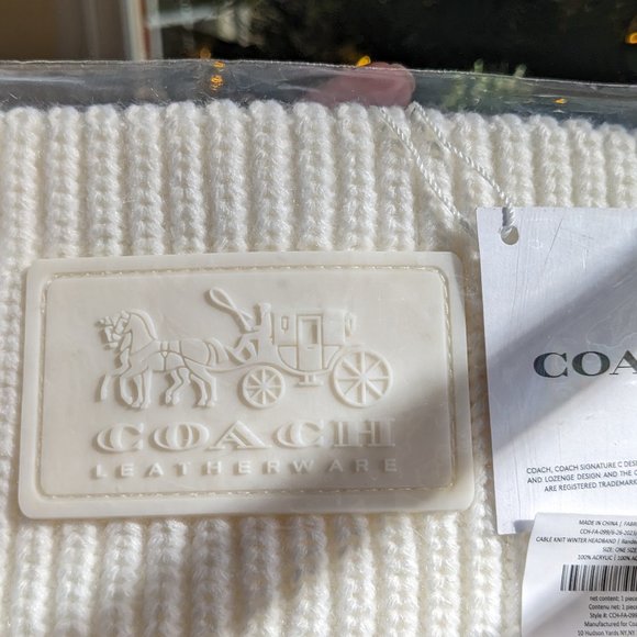 COACH Cable Knit Winter Headband - Picture 4 of 4